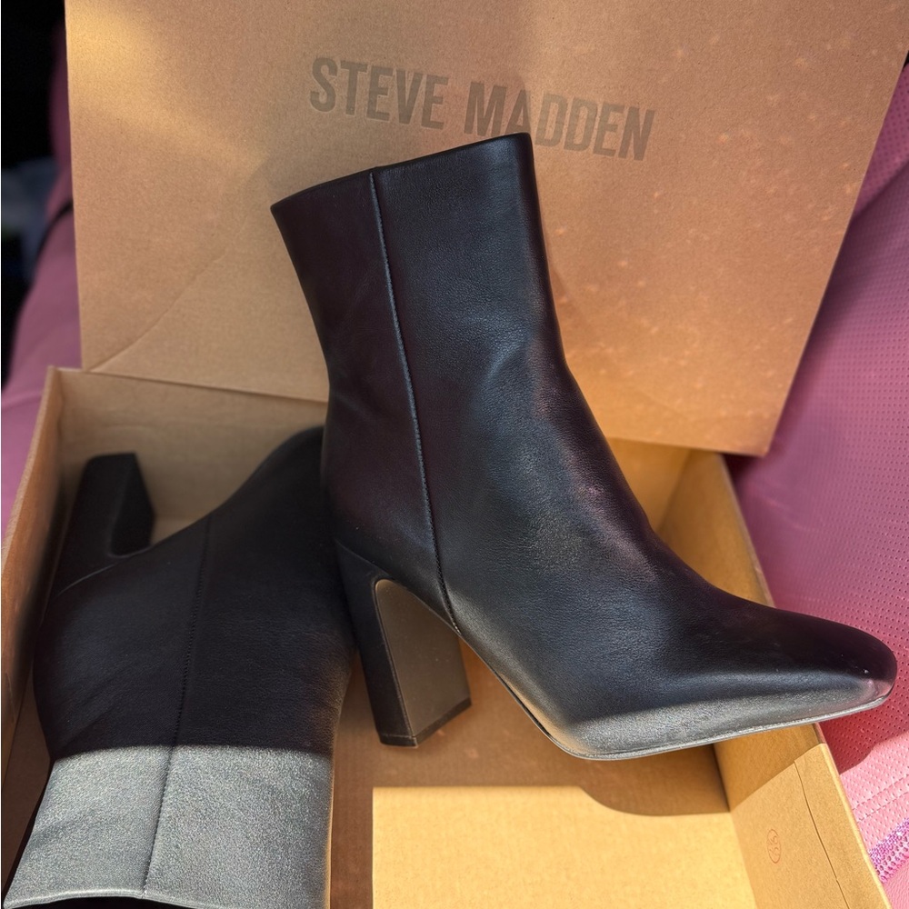 Steve Madden Classic Black Heeled Boots